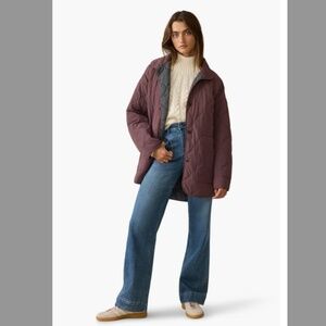 Faherty Horizon Series Quilted Jacket Outdoor Huckleberry Burgundy